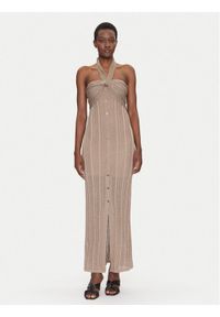 Marciano Guess Sukienka dzianinowa 5GGK48 5811Z Beżowy Slim Fit. Kolor: beżowy. Materiał: syntetyk #1