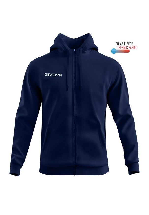 Bluza Unisex Givova Polarfleece 500 - Komfort i Styl. Kolor: niebieski. Materiał: poliester