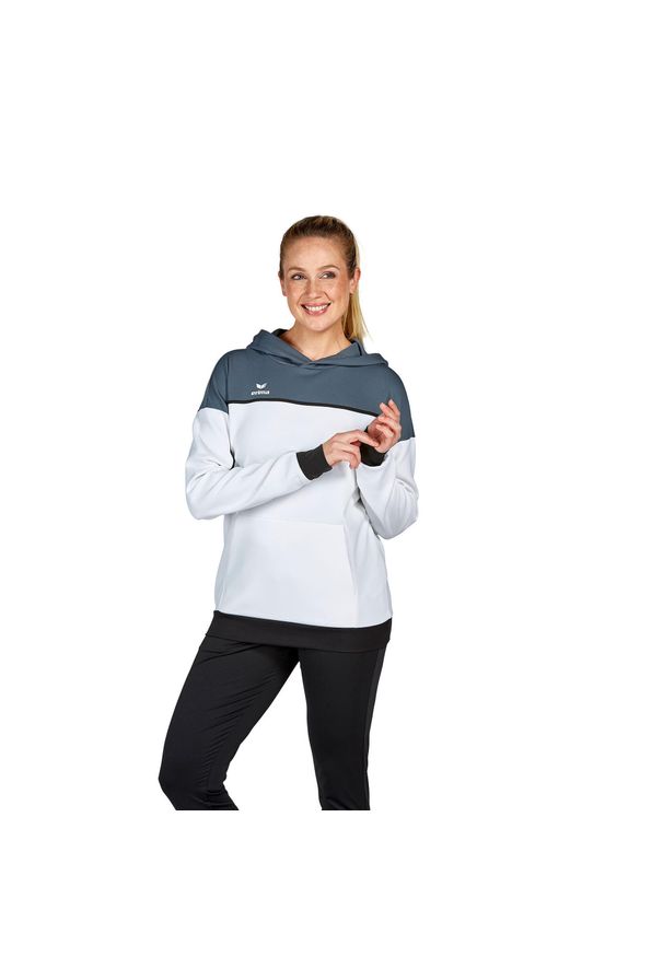 ERIMA - Sweat bluza z kapturem dla kobiet Erima Change. Typ kołnierza: kaptur. Kolor: szary, wielokolorowy, biały. Materiał: polar. Sezon: zima