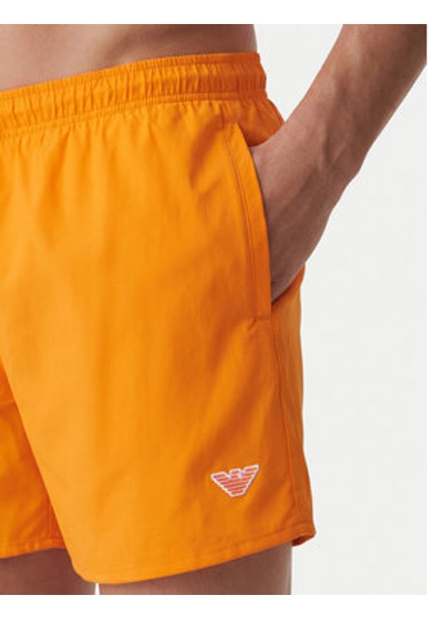 Emporio Armani Szorty kąpielowe EM000583 AF20424 U3077 Pomarańczowy Regular Fit. Kolor: pomarańczowy. Materiał: syntetyk