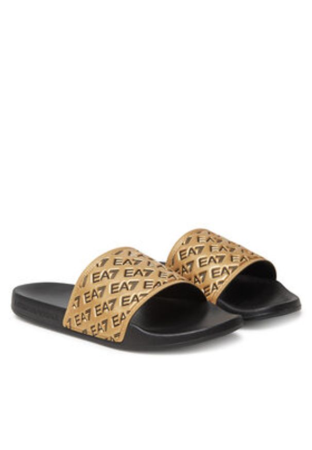 EA7 Emporio Armani Klapki 7X000109 AF15125 PC001 Złoty. Kolor: złoty