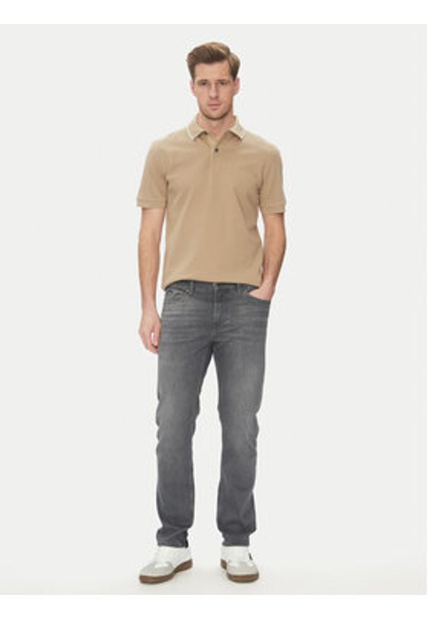 BOSS Polo H-Prout 59 50527650 Beżowy Regular Fit. Typ kołnierza: polo. Kolor: beżowy. Materiał: bawełna