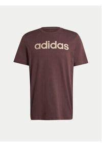 Adidas - adidas T-Shirt Essentials Linear Logo IZ4768 Brązowy Regular Fit. Kolor: brązowy. Materiał: bawełna #5