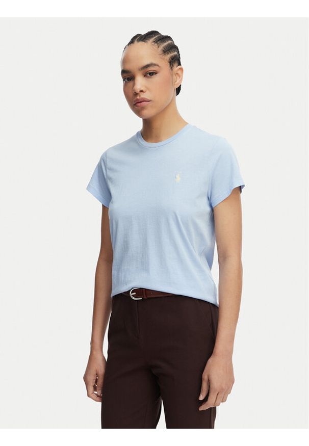 Polo Ralph Lauren T-Shirt 211B14605019 Niebieski jasny Classic Fit. Typ kołnierza: polo. Kolor: niebieski. Materiał: bawełna