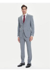 BOSS Garnitur H-Huge 50546087 Szary Slim Fit. Kolor: szary. Materiał: syntetyk