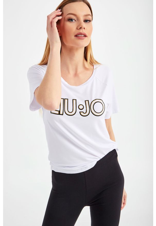 Liu Jo Sport - T-shirt LIU JO SPORT. Okazja: na co dzień. Materiał: materiał, elastan, wiskoza. Wzór: nadruk. Styl: sportowy
