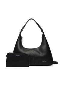 Calvin Klein Torebka Emblem Aop Perfor Lthr Bag LV04F3367G Czarny. Kolor: czarny. Materiał: skórzane #1