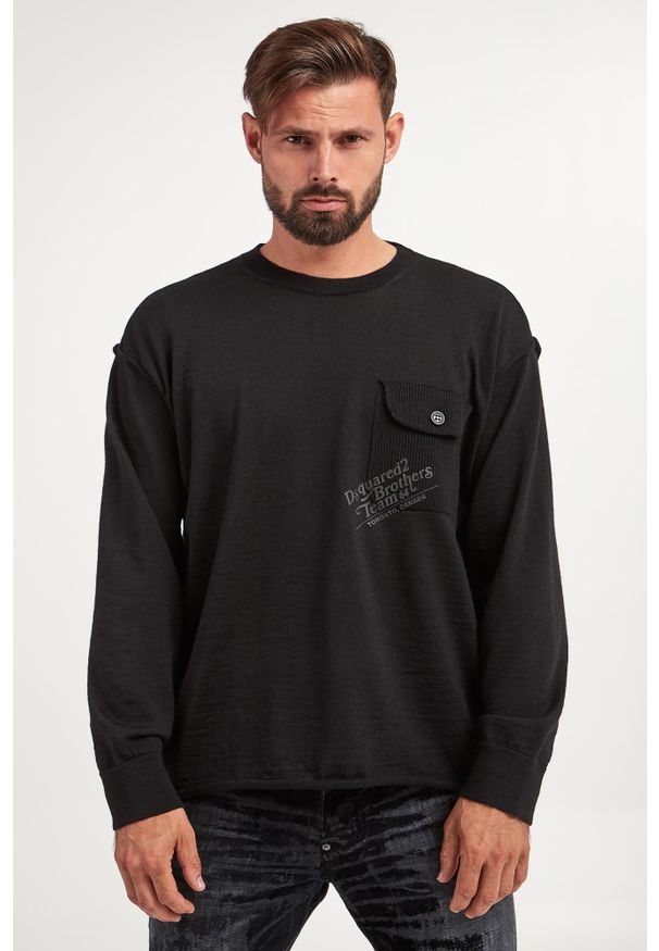 Sweter męski wełniany DSQUARED2. Materiał: wełna