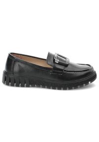 Czarne Mokasyny Filippo Wsuwane Eleganckie Obuwie Damskie. Okazja: na co dzień, do pracy, na spotkanie biznesowe. Zapięcie: bez zapięcia. Kolor: czarny. Materiał: skóra. Styl: elegancki #3