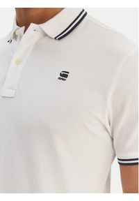 G-Star RAW - G-Star Raw Polo Dunda D17127-5864 Biały Regular Fit. Typ kołnierza: polo. Kolor: biały. Materiał: bawełna #3