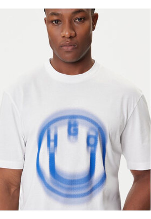 Hugo - HUGO T-Shirt Nalax 50543493 Biały Regular Fit. Kolor: biały. Materiał: bawełna