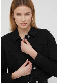 Vero Moda kurtka jeansowa damska kolor czarny przejściowa. Okazja: na co dzień. Kolor: czarny. Materiał: jeans. Wzór: gładki. Styl: casual