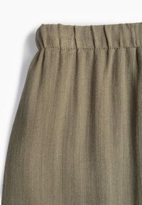 Renee - Zielone Spodnie Wide Leg High Waist z Wiskozy Terilinae. Okazja: na co dzień. Stan: podwyższony. Kolor: zielony. Materiał: wiskoza. Wzór: haft. Styl: casual #7