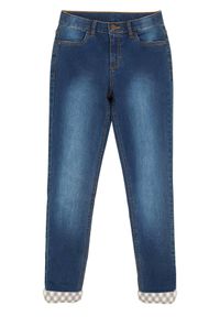 bonprix - Dżinsy dziewczęce ocieplane na flanelowej podszewce. Kolor: niebieski #1