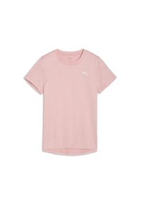 Puma - Damska melanżowa koszulka TAD ESSENTIALS PUMA. Kolor: różowy. Wzór: melanż. Sport: fitness #1