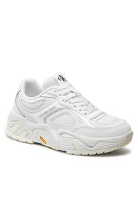 Calvin Klein Jeans Sneakersy Chunky Runner Vibram Mix In Met YW0YW01427 Biały. Kolor: biały