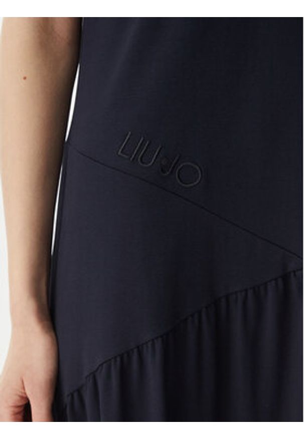 Liu Jo Sport Sukienka codzienna TA6237 J3855 Granatowy Relaxed Fit. Okazja: na co dzień. Kolor: niebieski. Materiał: bawełna. Typ sukienki: proste, sportowe. Styl: sportowy, casual