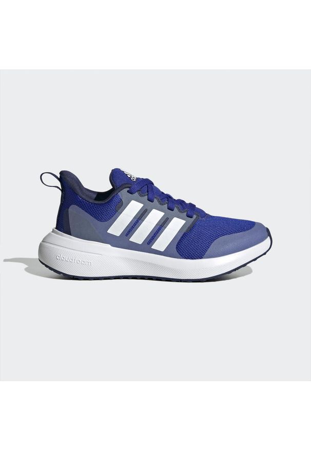 Adidas - Buty dziecięce do biegania FortaRun 2.0 Cloudfoam Lace Shoes. Kolor: biały, wielokolorowy, niebieski. Materiał: materiał. Model: Adidas Cloudfoam