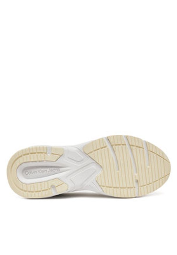 Calvin Klein Jeans Sneakersy Retro Tennis Low Mg Mix Media Wn YW0YW01639 Beżowy. Kolor: beżowy. Materiał: zamsz, skóra