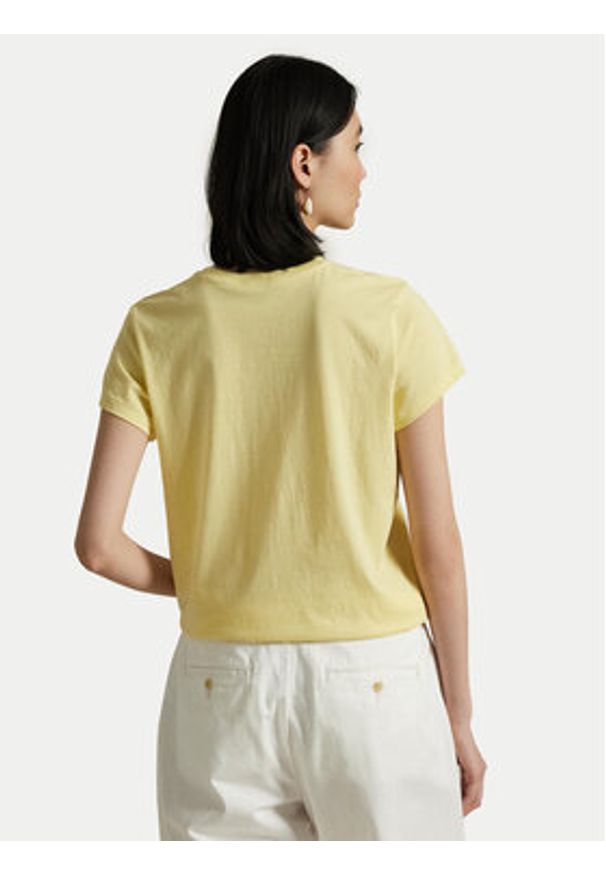 Polo Ralph Lauren T-Shirt 211898698033 Żółty Straight Fit. Typ kołnierza: polo. Kolor: żółty. Materiał: bawełna
