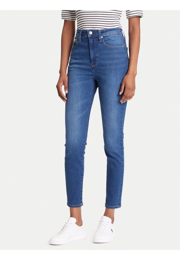 Calvin Klein Jeans Jeansy LV047B773G Granatowy Skinny Fit. Kolor: niebieski