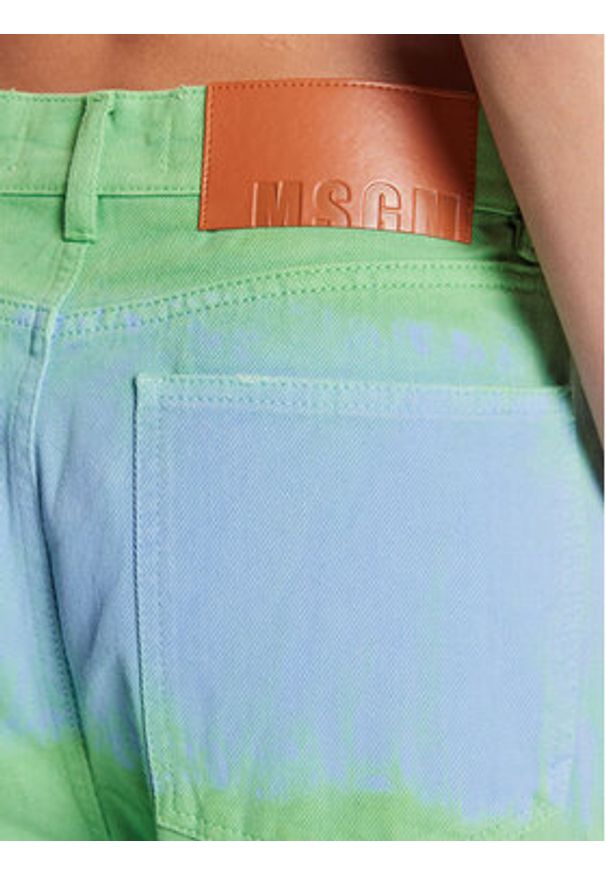 MSGM Jeansy 3441MDP55TD 237281 Zielony Boyfriend Fit. Kolor: zielony