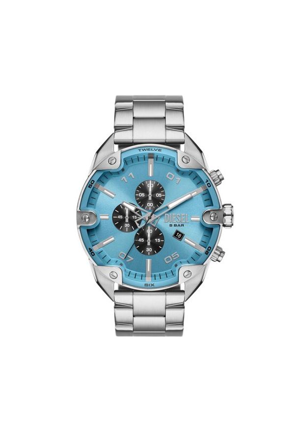 Diesel Zegarek Spiked DZ4655 Srebrny. Kolor: srebrny