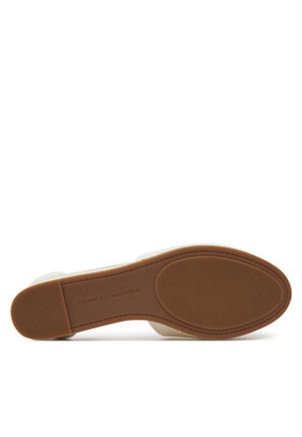 TOMMY HILFIGER - Tommy Hilfiger Półbuty Flag Closed Toe Mid Wedge Espad FW0FW08657 Biały. Kolor: biały. Materiał: materiał