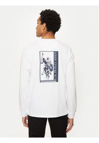 U.S. Polo Assn. Longsleeve MUP2275 Biały Regular Fit. Typ kołnierza: polo. Kolor: biały. Materiał: bawełna. Długość rękawa: długi rękaw