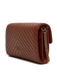 Pinko Torebka Love One Wallet C AI 24-25 PLTT 100062 A0GK Brązowy. Kolor: brązowy. Materiał: skórzane