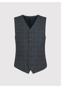 Pako Lorente - PAKO LORENTE – Szara garniturowa kamizelka w kratę. Kolor: szary. Materiał: poliester, elastan, wiskoza #10