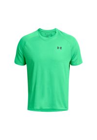 Koszulka treningowa męska Under Armour Tech Textured. Kolor: zielony. Długość rękawa: krótki rękaw. Długość: krótkie. Sport: fitness