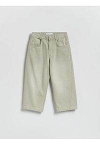 Reserved - Bawełniane spodnie - jasnozielony. Kolor: zielony. Materiał: bawełna