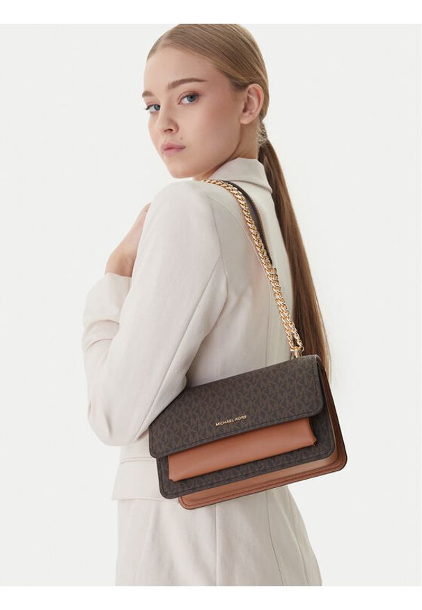 MICHAEL Michael Kors Torebka Claire 30R5GC7L3B Brązowy. Kolor: brązowy. Materiał: skórzane