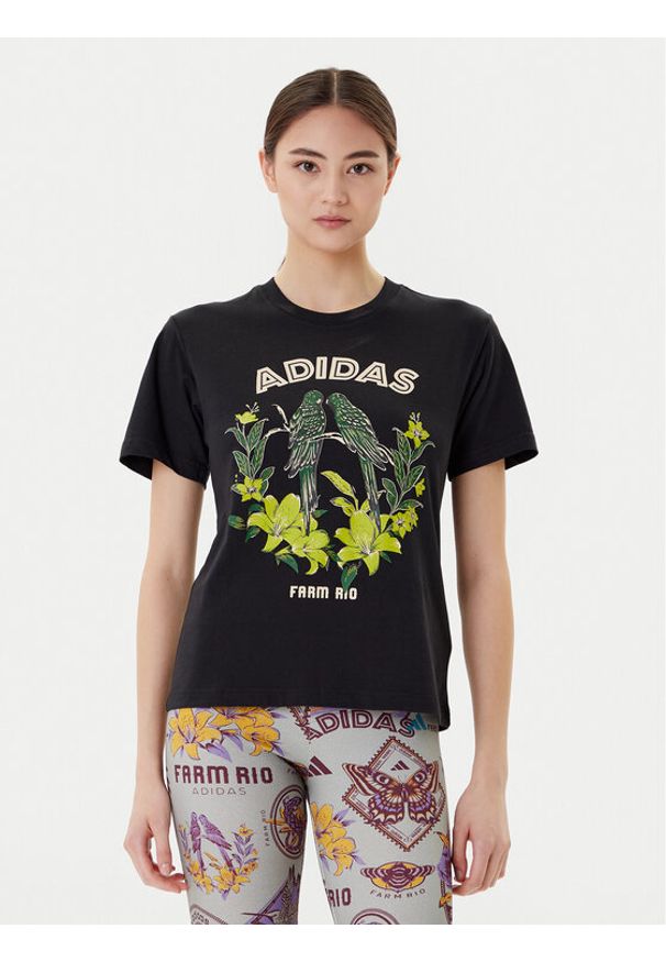 Adidas - adidas T-Shirt FARM Graphic JV8609 Czarny Regular Fit. Kolor: czarny. Materiał: bawełna