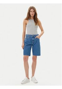 Pepe Jeans Szorty jeansowe PL801189 Niebieski Regular Fit. Kolor: niebieski. Materiał: bawełna #4