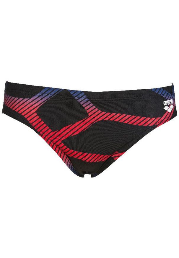 Kąpielówki slipy męskie na basen Arena Spider Brief. Kolor: czerwony, czarny, wielokolorowy