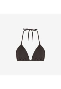 WALLIEN - Damski premium bikini top trójkątny do pływania & surfingu - Brązowy. Kolor: brązowy. Materiał: materiał