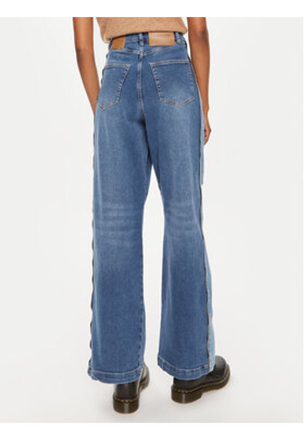 Munthe Jeansy Obbia 242140024207 Niebieski Wide Leg. Kolor: niebieski