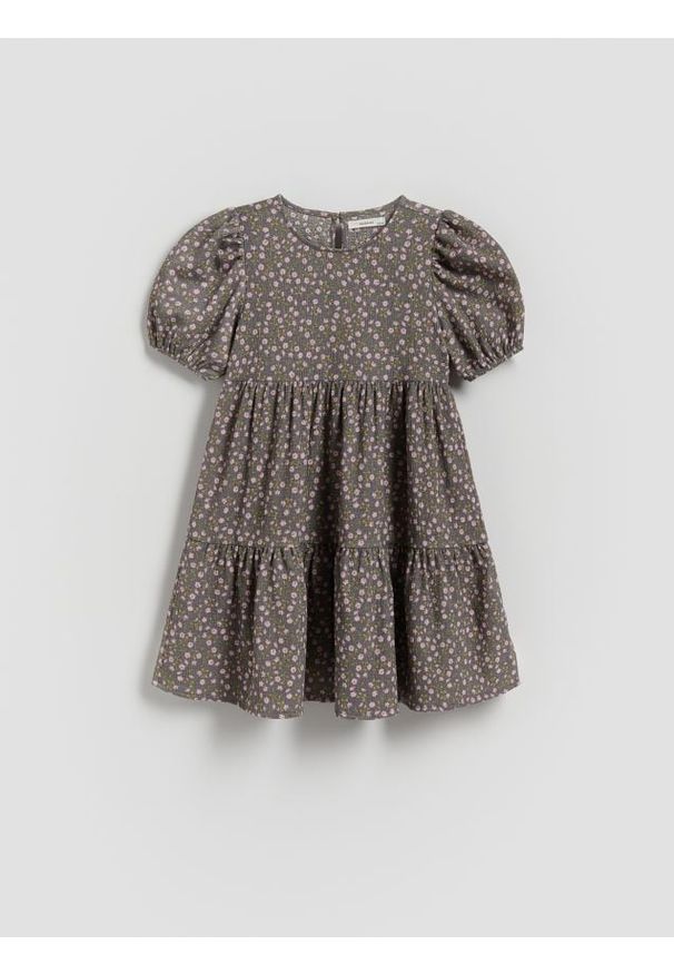 Reserved - Wzorzysta sukienka - wielobarwny. Materiał: dzianina