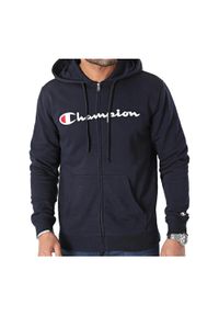 Champion - BLUZA dresowa męska CHAMPION bawełna z kapturem. Typ kołnierza: kaptur. Kolor: niebieski, czarny, wielokolorowy. Materiał: bawełna, dresówka