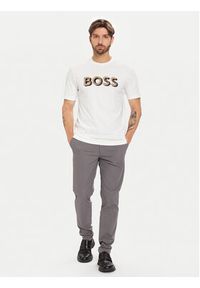 BOSS T-Shirt H-Thompson 656 50551902 Biały Regular Fit. Kolor: biały. Materiał: bawełna