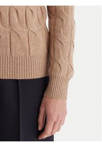 TOMMY HILFIGER - Tommy Hilfiger Sweter WW0WW43586 Beżowy Regular Fit. Kolor: beżowy. Materiał: wełna #4