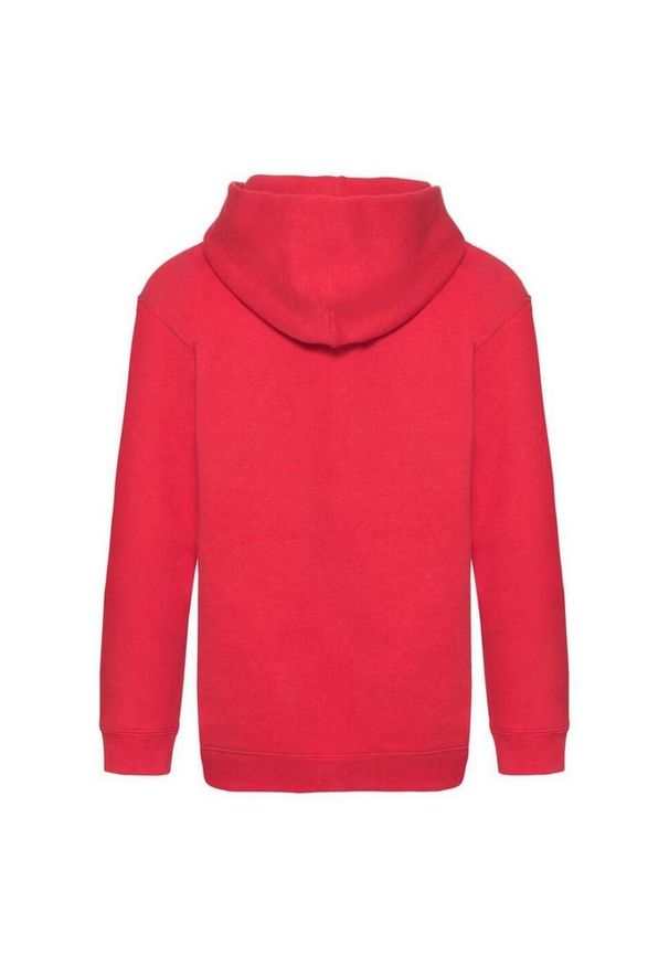 FRUIT OF THE LOOM - Bluza Z Kapturem Premium Dla Dzieci. Typ kołnierza: kaptur. Kolor: czerwony. Sport: joga i pilates