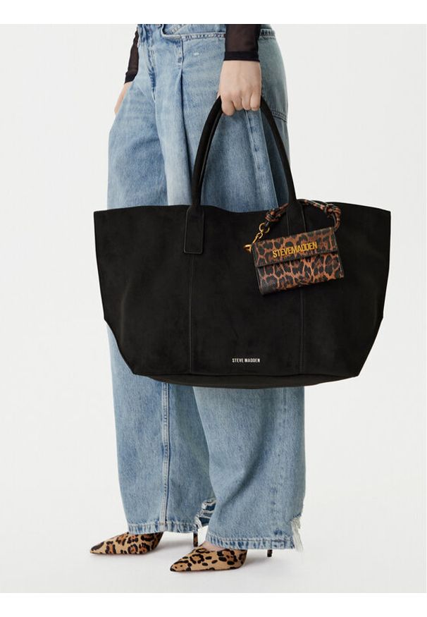 Steve Madden Torebka Bantonia 13002291 Czarny. Kolor: czarny. Materiał: skórzane