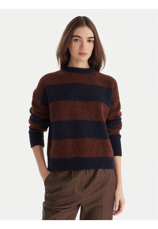 Weekend Max Mara Sweter Tuono 2525366142 Kolorowy Loose Fit. Materiał: wełna. Wzór: kolorowy
