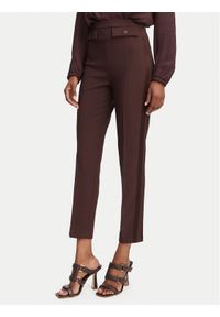 Elisabetta Franchi Spodnie materiałowe PA-185-62E2-V270 Brązowy ciemny Slim Fit. Kolor: brązowy. Materiał: syntetyk #1