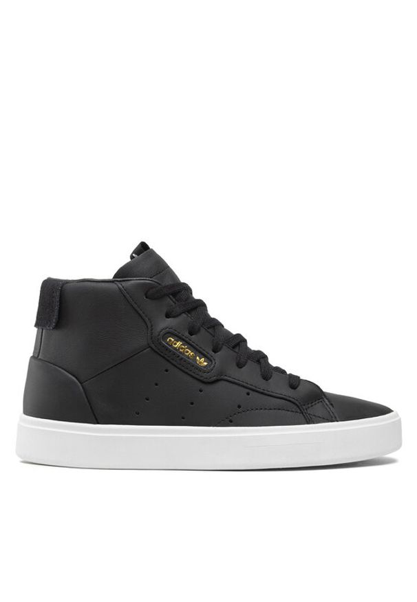 Adidas - adidas Buty Sleek Mid W EE4727 Czarny. Kolor: czarny. Materiał: skóra