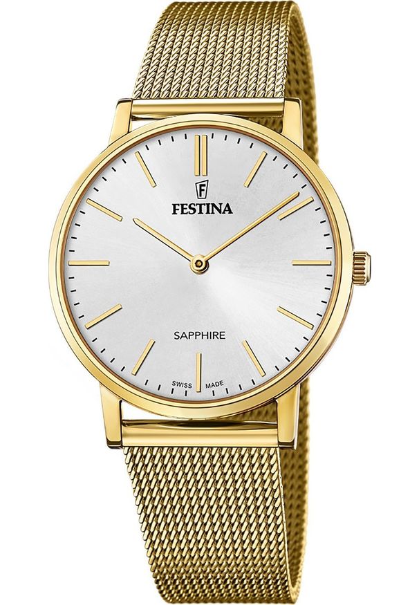 Zegarek Festina Zegarek męski Festina F20022-1 złoty. Kolor: złoty