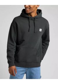 Lee - LEE CORE LOOSE HOODIE MĘSKA BLUZA KAPTUR LOGO WASHED BLACK L84WTJON